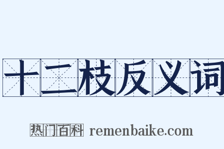 十二枝反义词是什么意思的图片